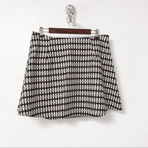 ASOS Casual Holiday Tennis Preppy Chic Plaid Flowy‎ Mini Skirt Black White